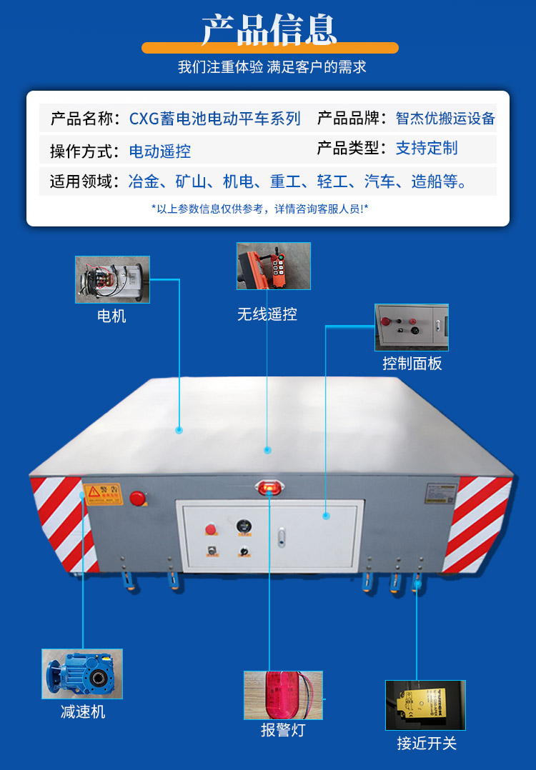 CXG蓄电池轨道平车结构组成