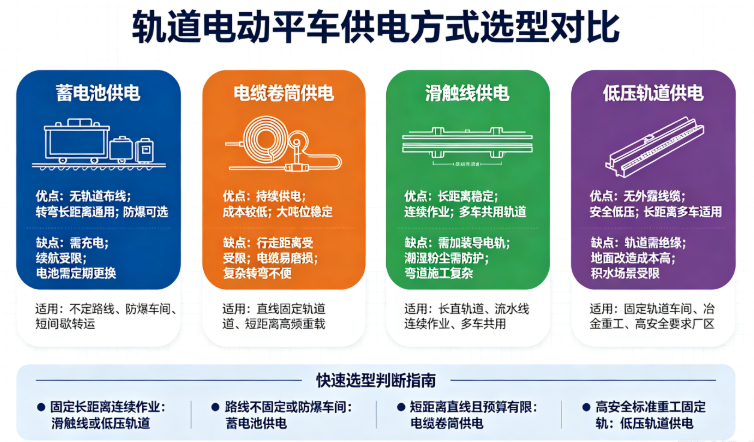 轨道电动平车如何选择供电方式？